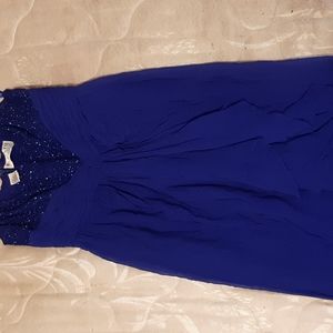 Blue Sparkle Half Long BLACKTIE OLEG CASSINI Dress